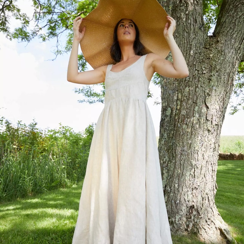 NWT Sister Bloom (No. 14 Boutique) Palmer Linen Maxi Dress